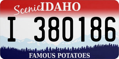 ID license plate I380186