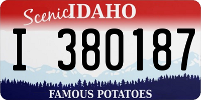 ID license plate I380187