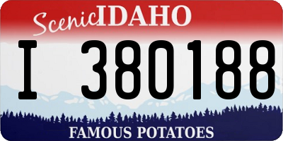 ID license plate I380188