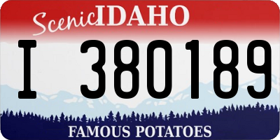 ID license plate I380189