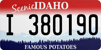 ID license plate I380190