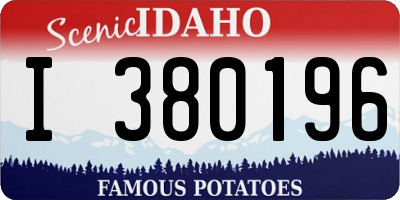 ID license plate I380196