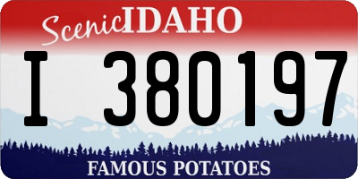 ID license plate I380197