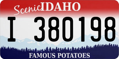 ID license plate I380198