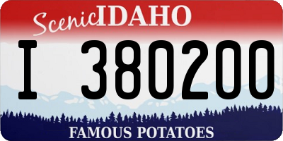 ID license plate I380200