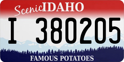 ID license plate I380205