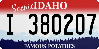 ID license plate I380207