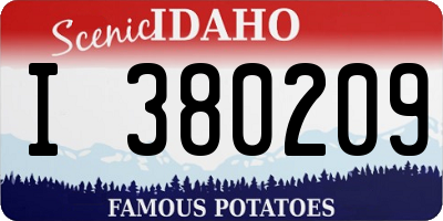 ID license plate I380209