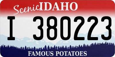 ID license plate I380223