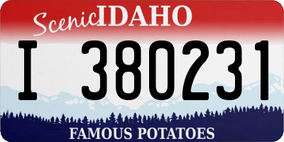 ID license plate I380231