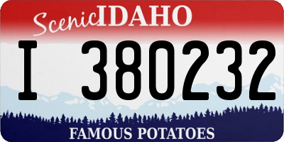 ID license plate I380232