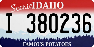 ID license plate I380236