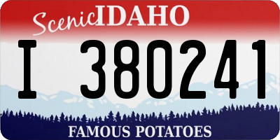 ID license plate I380241