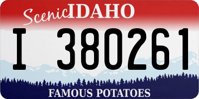 ID license plate I380261