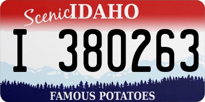 ID license plate I380263