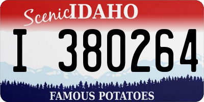 ID license plate I380264
