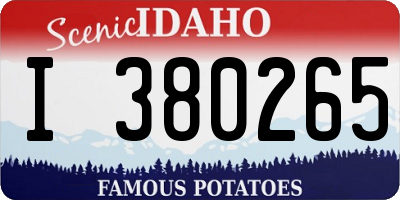 ID license plate I380265