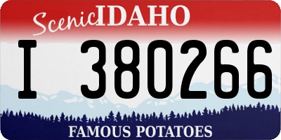 ID license plate I380266