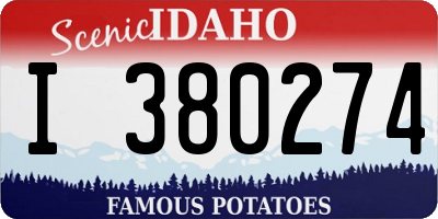 ID license plate I380274
