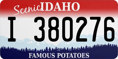 ID license plate I380276
