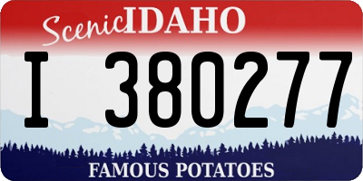 ID license plate I380277