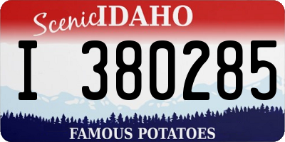 ID license plate I380285