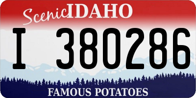 ID license plate I380286