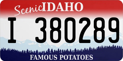 ID license plate I380289