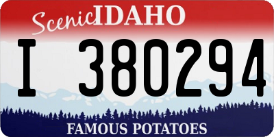 ID license plate I380294