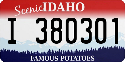 ID license plate I380301