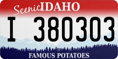 ID license plate I380303