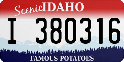 ID license plate I380316