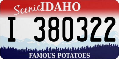ID license plate I380322