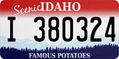 ID license plate I380324