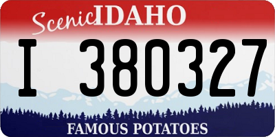 ID license plate I380327