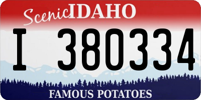 ID license plate I380334