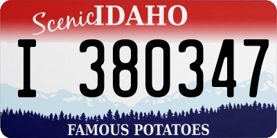 ID license plate I380347