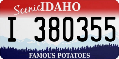 ID license plate I380355