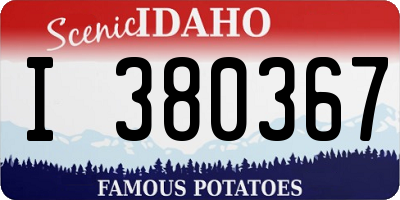 ID license plate I380367