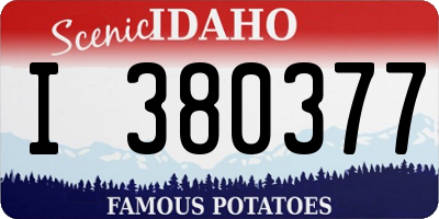 ID license plate I380377