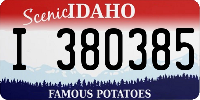 ID license plate I380385