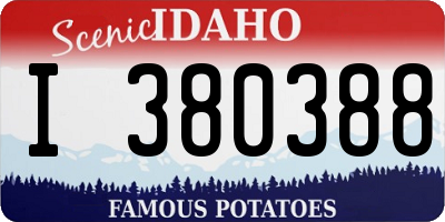 ID license plate I380388
