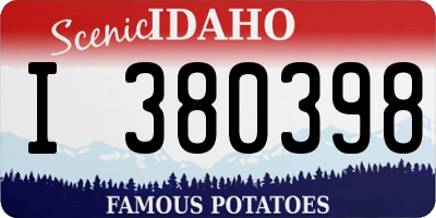 ID license plate I380398