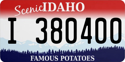 ID license plate I380400