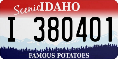 ID license plate I380401