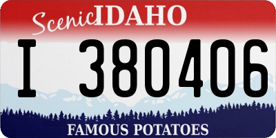 ID license plate I380406