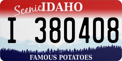 ID license plate I380408