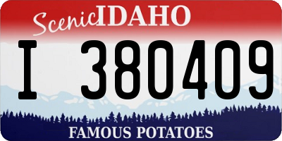 ID license plate I380409