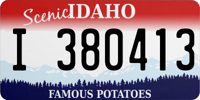 ID license plate I380413