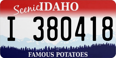 ID license plate I380418